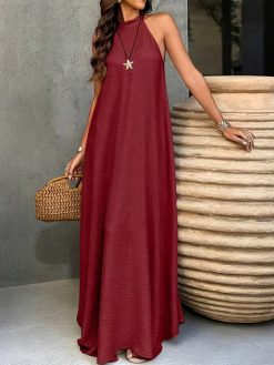 Women’s Bohemian Halter Maxi Dress