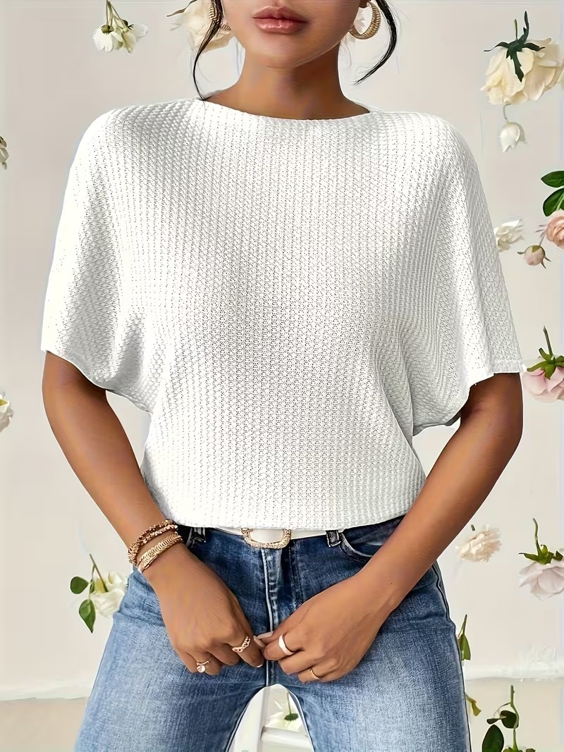 Women’s Elegant Batwing Short Sleeve T-Shirt